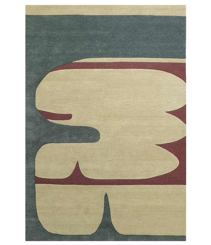 Pygmee No Pattern And Not Solid Color Area Rug in Beige/Glacier/Red, Rectangle 5'7'' x 7'10''
