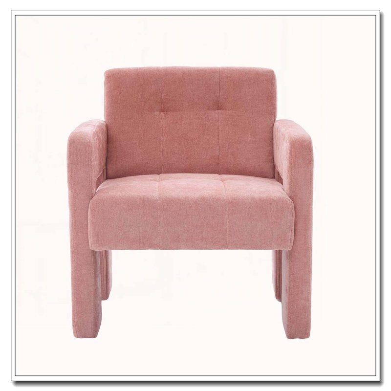 Fauteuil rembourré, Rose
