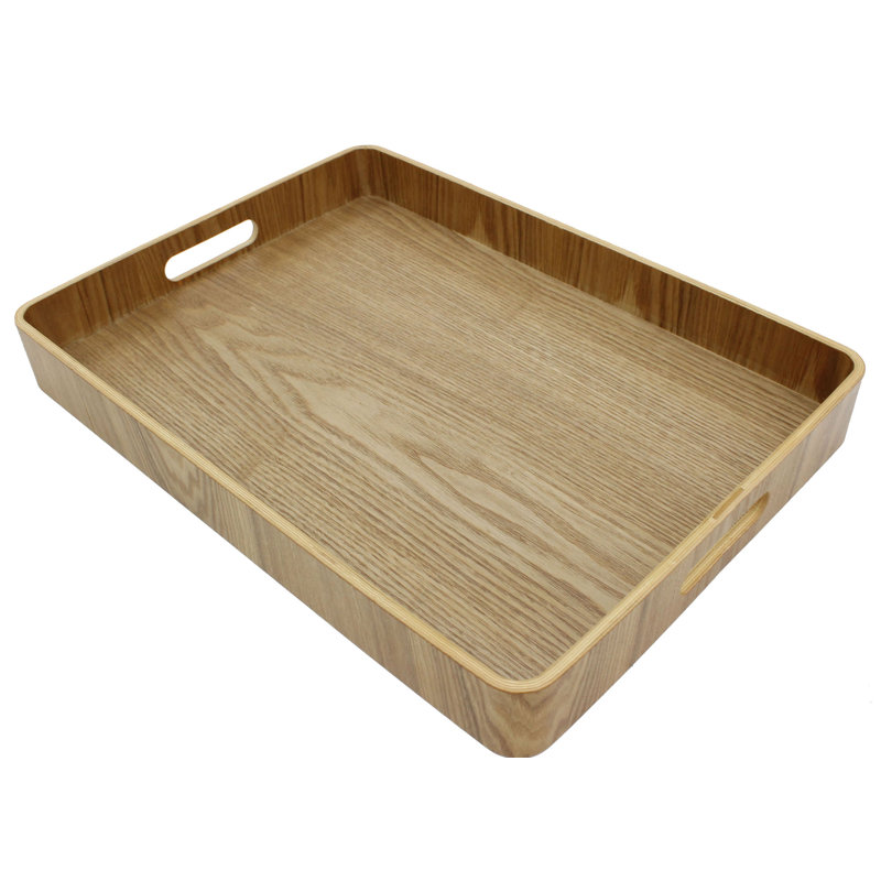 Plateau de service en bois cintré Rapp, H 2 po x l 16 po x P 12 po