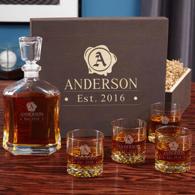 Glass 5 - Piece Whiskey Decanter Set