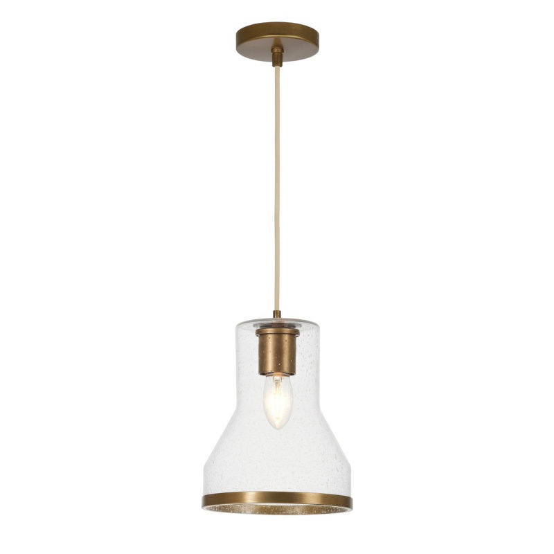 Mini-luminaire suspendu 1 lumière Alicia, Bronze Antique