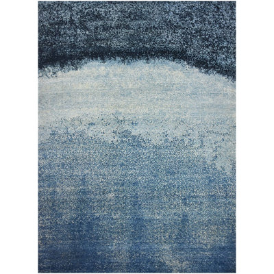 Handmade Silk and Wool Area Rug