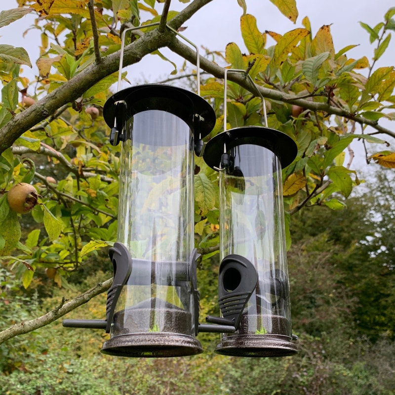 Garon Metal Hanging Tube Bird Feeder