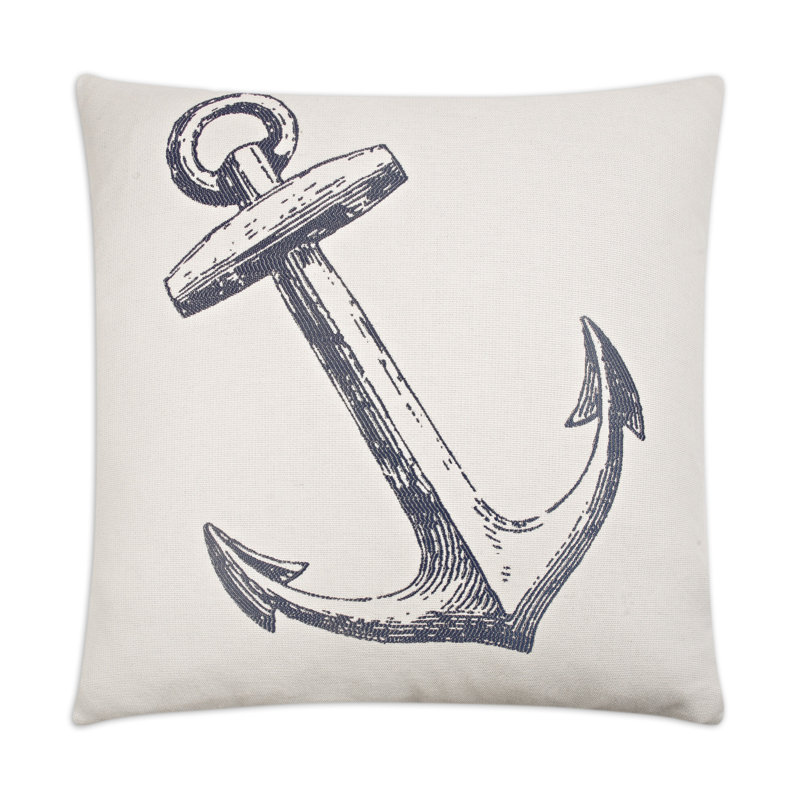 Adrift Square Pillow Cover & Insert, Navy