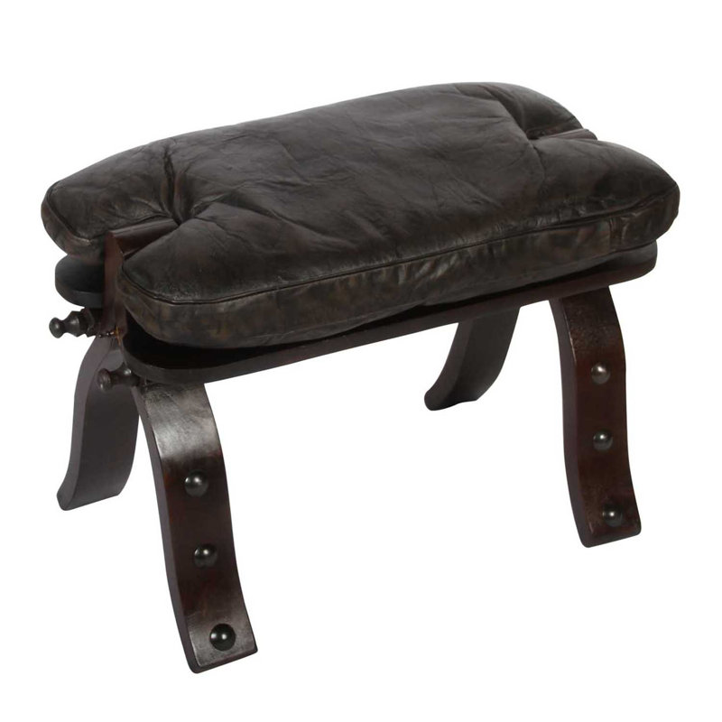 64cm Wide Oval Solid Colour Ottoman, Black