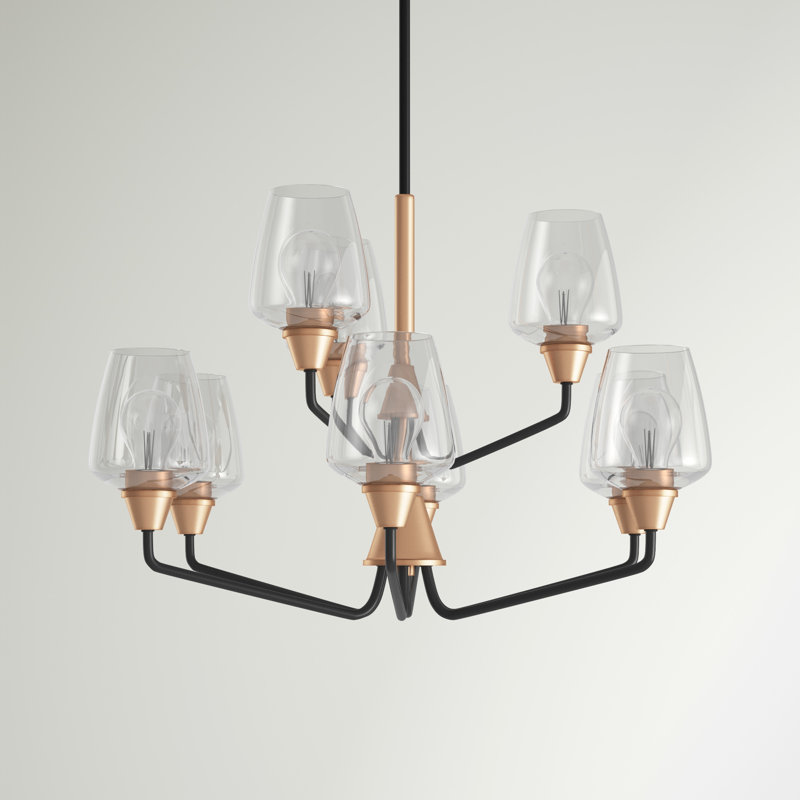 Roseta 9 - Light Dimmable Classic / Traditional Chandelier, Bronze/Antique Brass