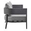 Canapé d'extérieur en aluminium gris foncé Lewan