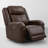 Oversized Genuine Leather Zero Wall Power Recliner with Adjustable Headrest-855428985