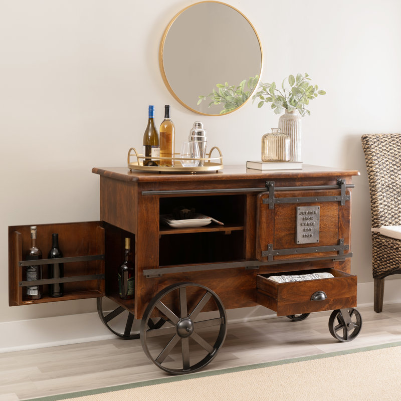 Ramer Solid Wood Bar Cart