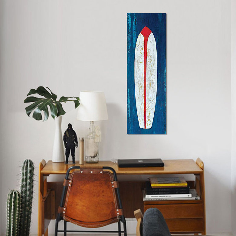 « surf », reproduction sur toile, H 48 po x l 16 po x P 1,5 po, Toile tendue