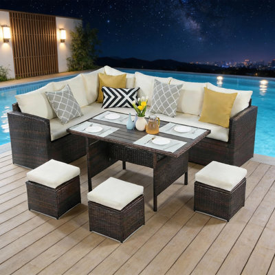 All-Weather Patio Dining Set with Metal Frame