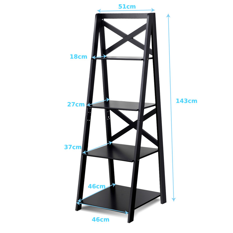 Kennebec 143cm H x 51cm W Ladder Bookcase
