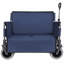 Chariot pliant 3 en 1 avec siège de banc - capacité de 500 lb, pneus de plage 9 po x 4 po pour le camping et la plage, bleu foncé-123510029