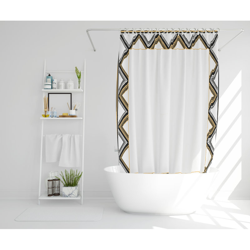 Nels Polyester Shower Curtain Set, 168cm H x 168cm W