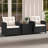 Ensemble de 3 meubles de patio avec coussins lavables pour table basse en verre trempé-4881726