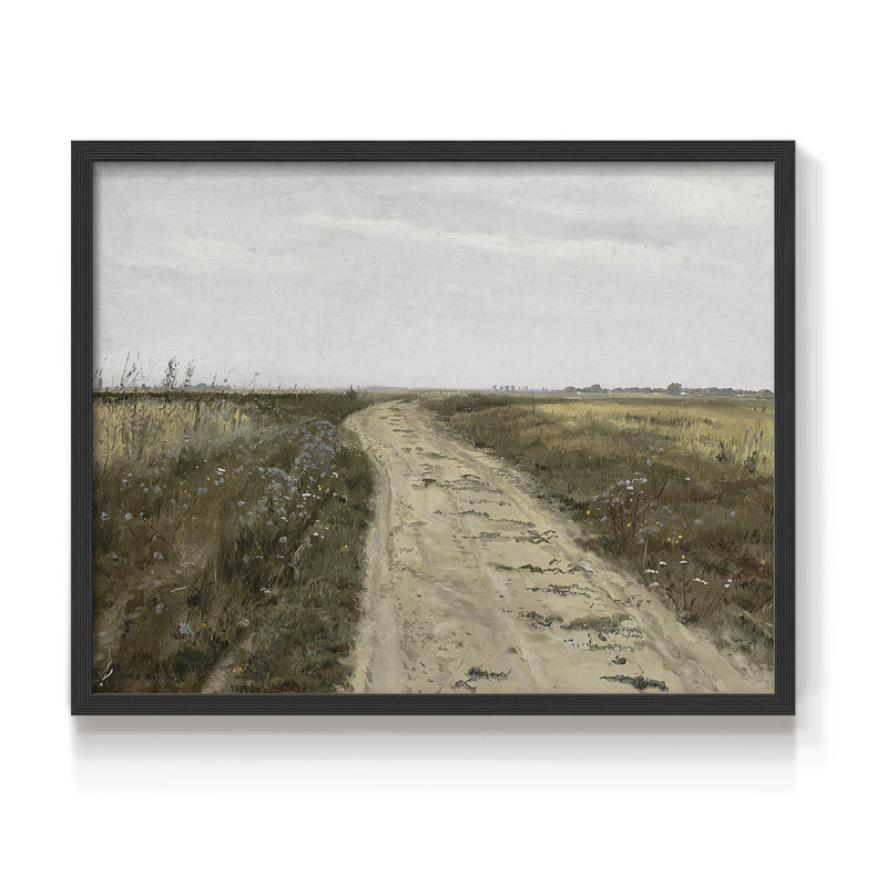 Paysages rétro-DCLxx - reproduction encadrée - réversible, H 22 po x l 28 po, Black