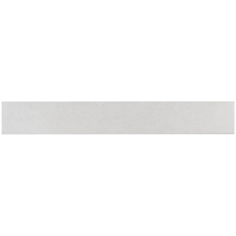 Carreau bullnose 3 po x 24 po en porcelaine mate pour plancher et mur, Perle