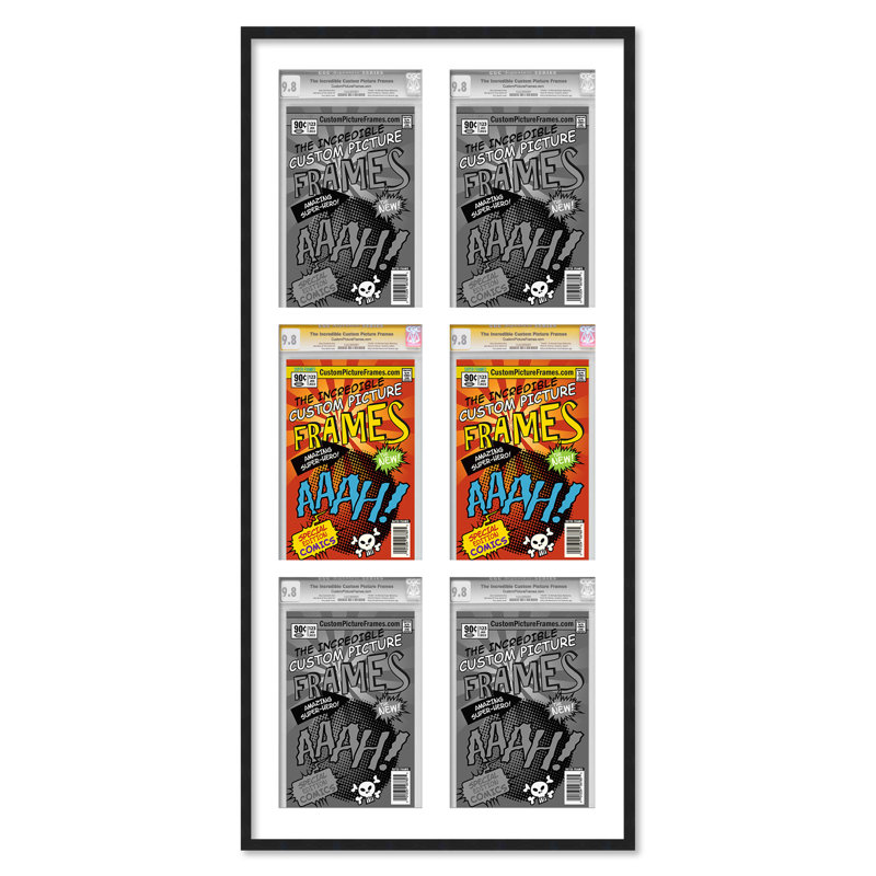 Cadre photo Collage, 8,125 po x 13 po, 20,75 po x 44,5 po, Noir / blanc