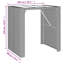 Lavel Rectangular Metal Outdoor Bar Table , cm W 80cm cm D-1317753086-1317753087