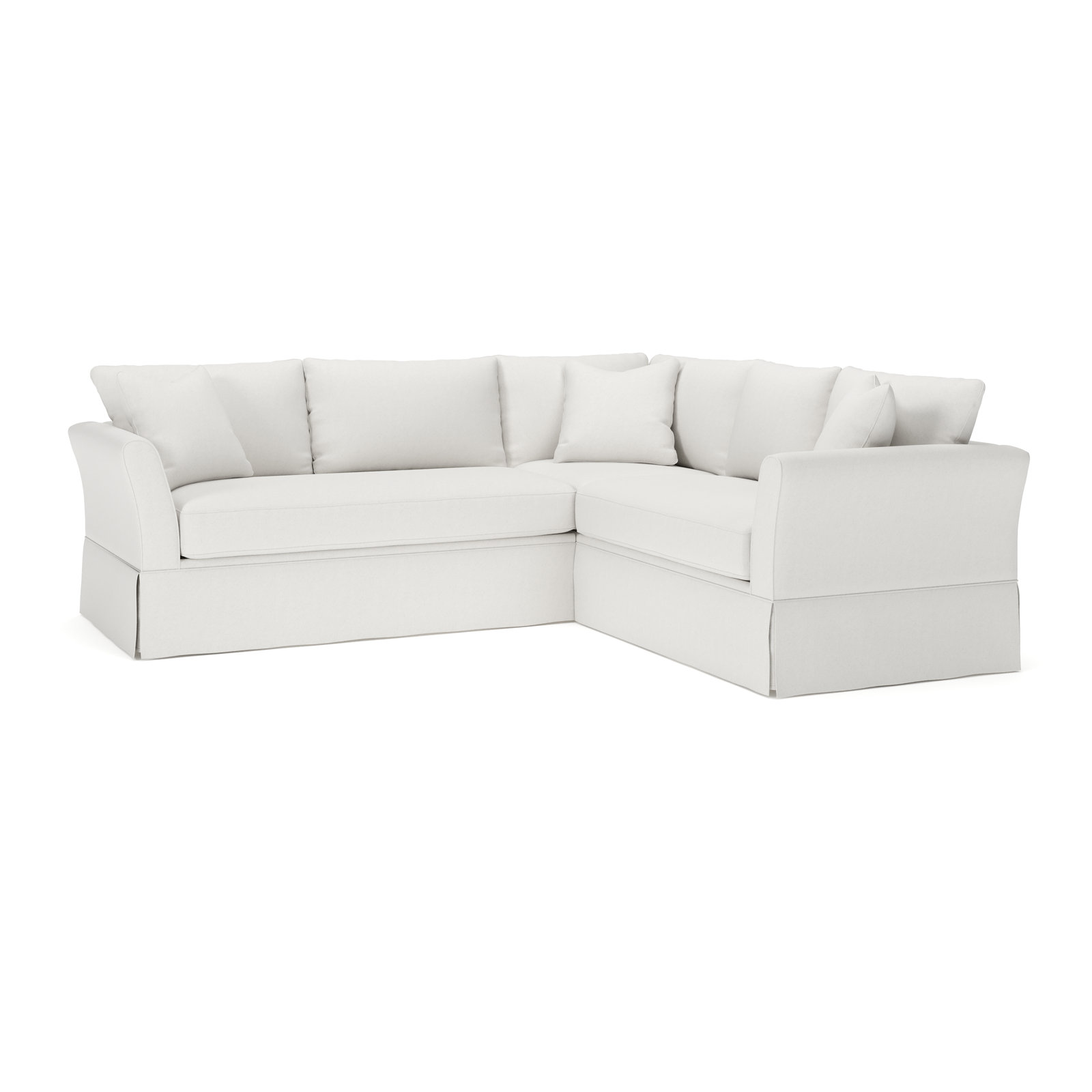 Shelby 2-PC Upholstered Symmetrical Sectional, Right Hand Facing, Macarena Beige
