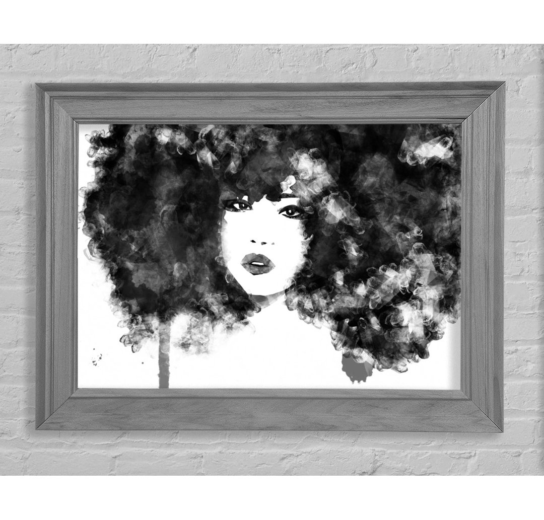 Black Big Hair - Einzelner Bilderrahmen Kunstdrucke