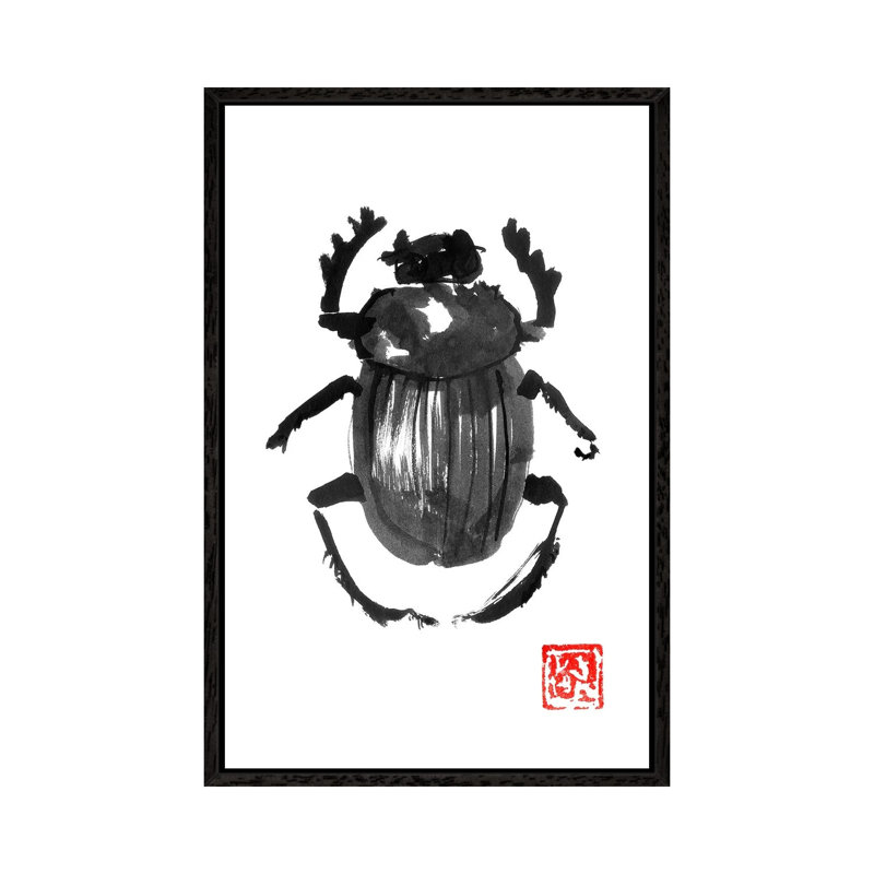 Beetle by Péchane - Painting on Canvas, Black Framed, 152.5 cm H x 101.5 cm W