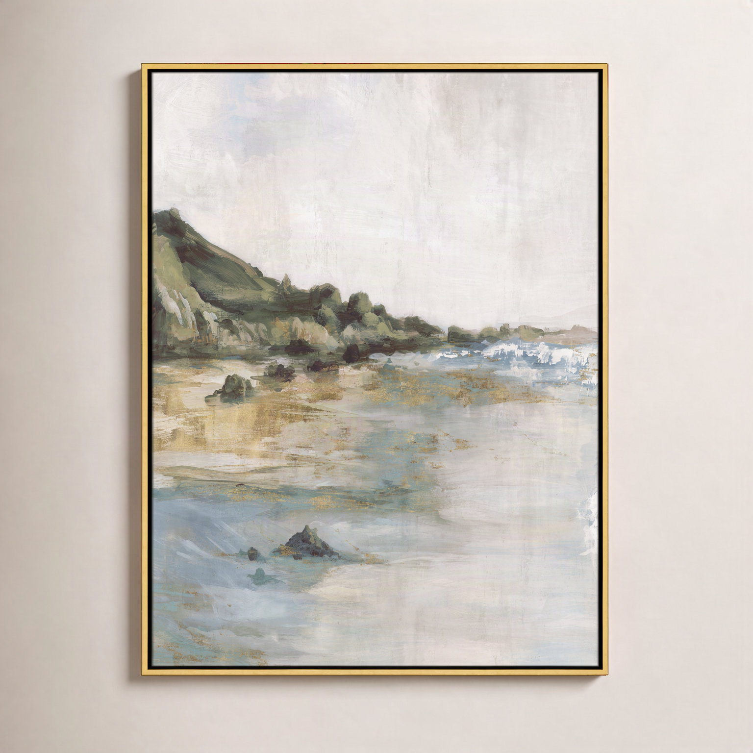 Cordoba "Tide's Edge" Print, 41.5" H x 31.5" W, Gold