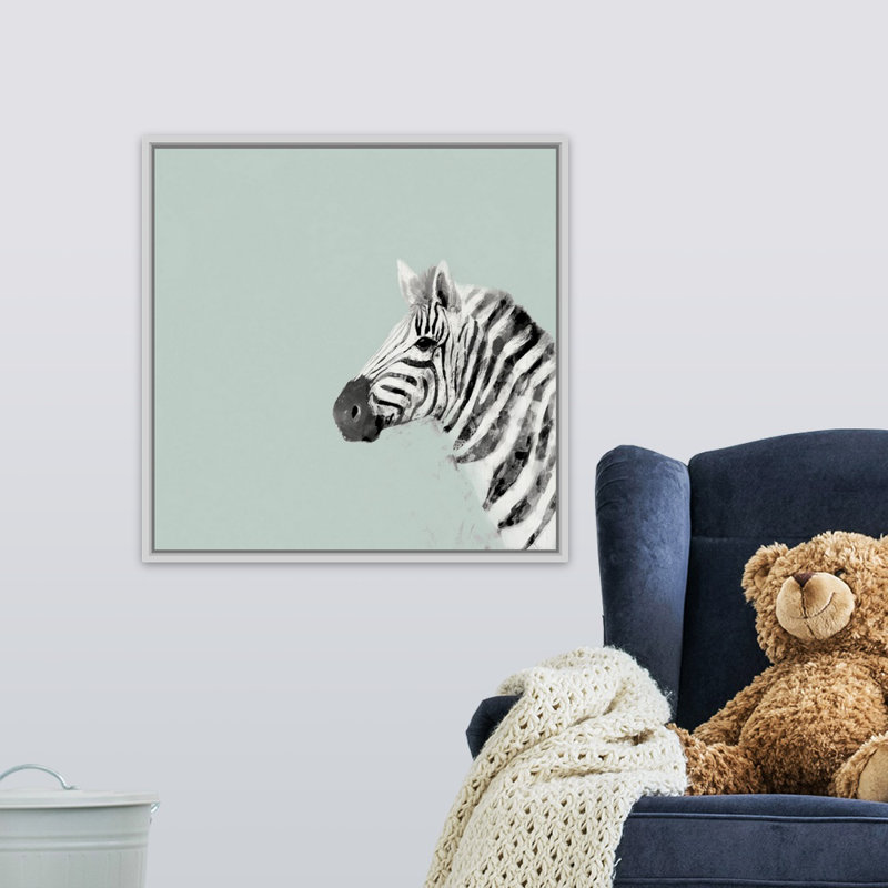 Art sur toile pop safari ii Siciliano, Cadre flottant blanc, H 24 po x l 24 po x P 1,75 po