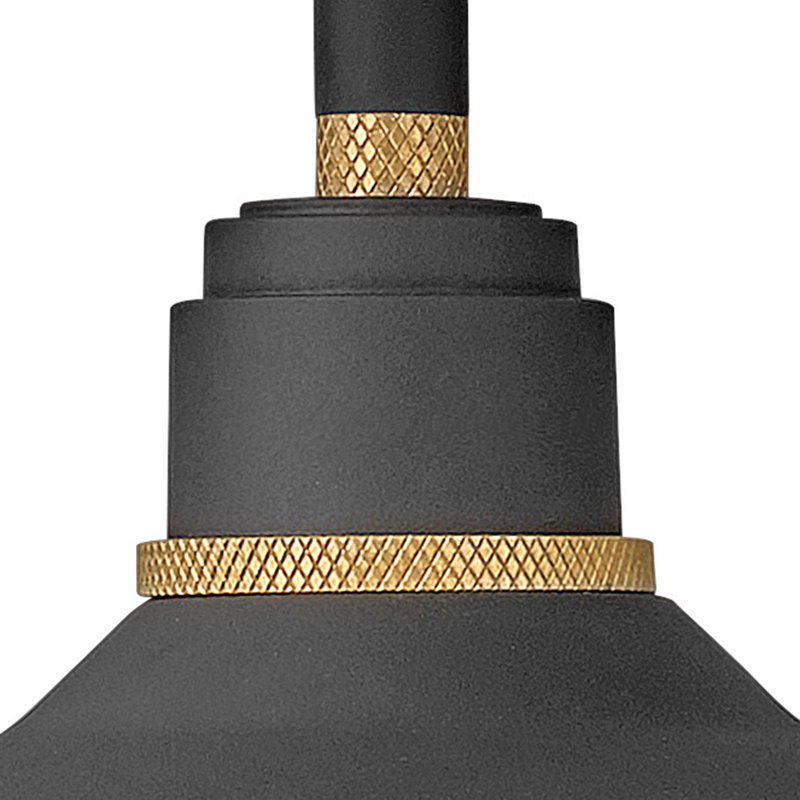 Foundry Wall Mount Outdoor Barn Light, Textured Black, 18" H x 16" W x 25.75" D