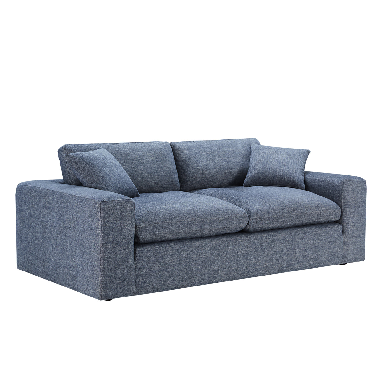 Asher 82'' Upholstered Sofa, Brent Dark Gray Performance Chenille