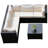 Aibhlinn 5 - Person Patio Conversation Set with Cushions-1027359086