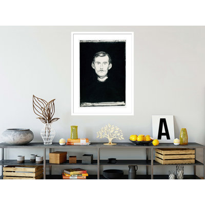 Autoportrait par Edvard Munch - impression giclée sur cadre