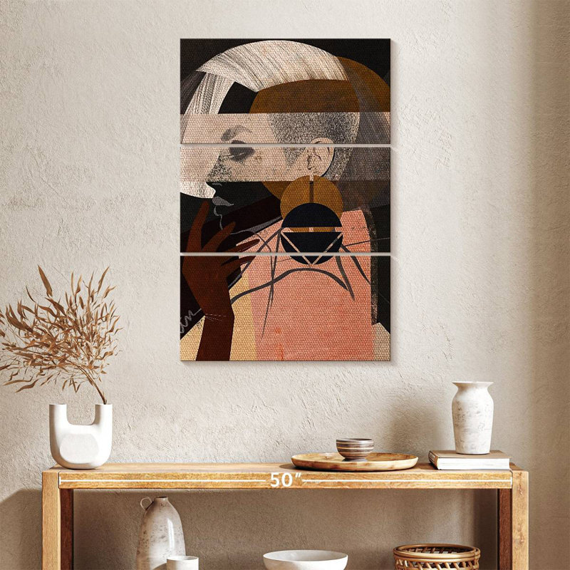 Leisha Face Off I, 38" H x 24" W
