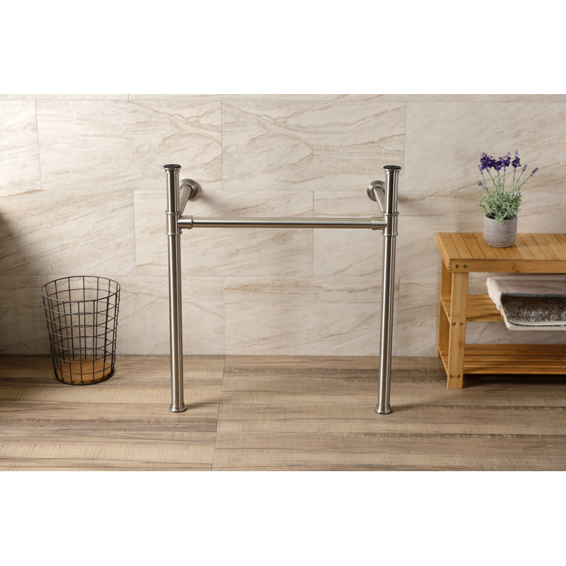 Kingston Brass Fauceture Stainless Steel Console Sink Legs, Brushed Nickel