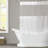 Vinyl Solid Color Single Shower Curtain + Hooks