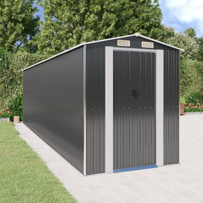 Vidaxl Garden Shed 192X689x223 Cm Galvanised Steel