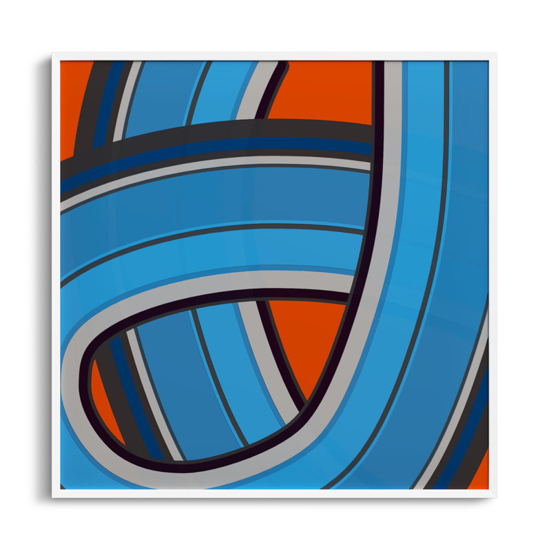 Twist Series I Twisted River by Jacques Pilon - Picture Frame Graphic Art on Paper, 36" H x 36" W x 1.25" D, White
