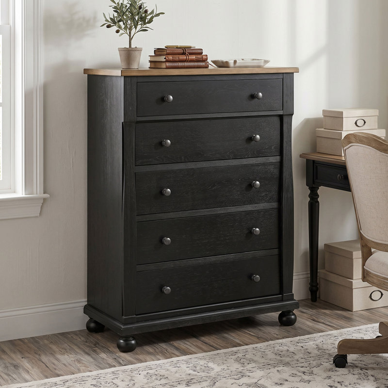 Fontevraud 38"W Modern Farmhouse 5-Drawer Chest