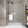 56 in. to 60 in. W x 76 in. H Double Sliding Semi Frameless Shower Door with Clear Glass