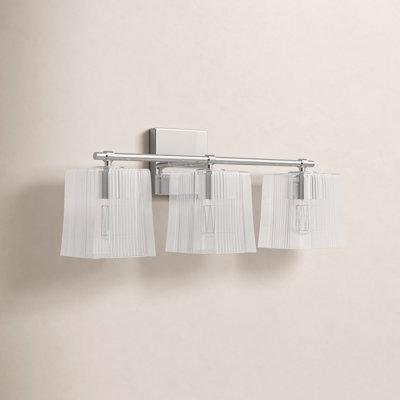 Kayda 3 Light Ribbed Dimmable Vanity Light