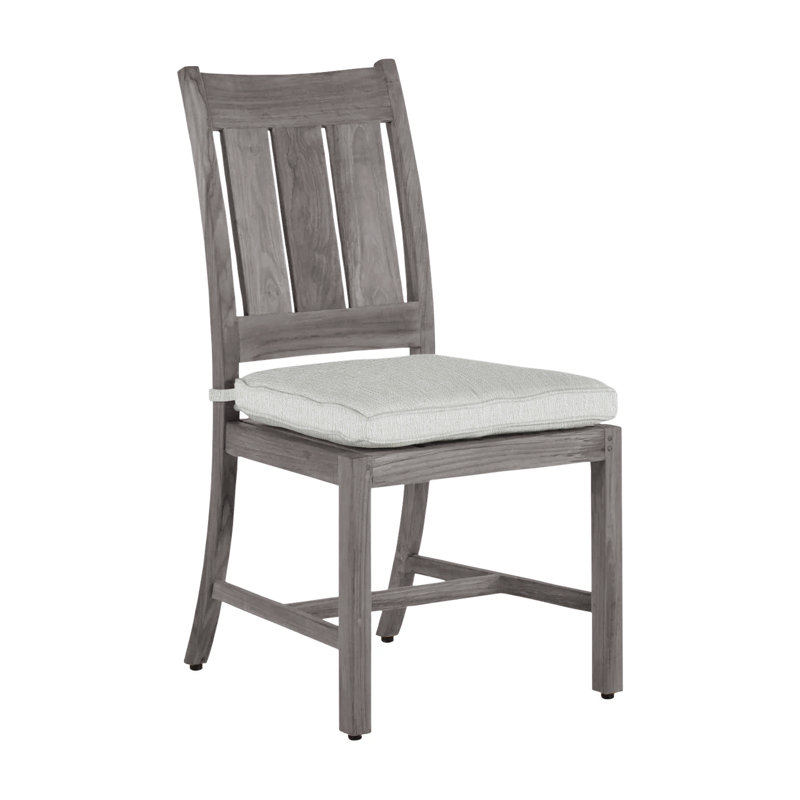 Chaise d'appoint d'extérieur Croquet, Welt, Perle Bali, Teck huître