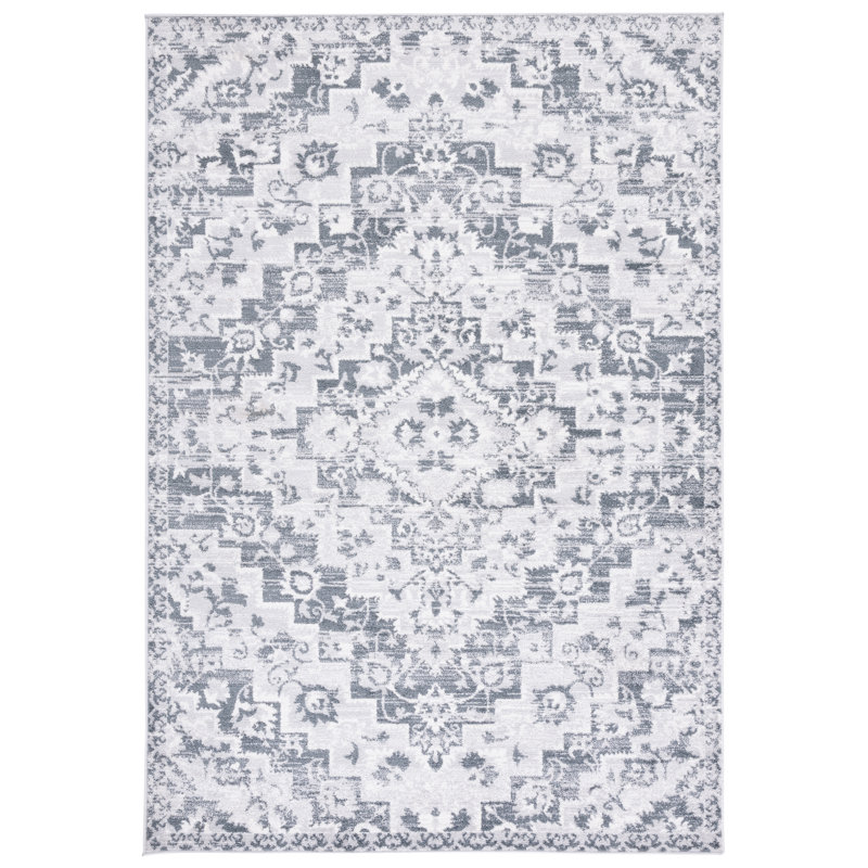 Tapis gris / ivoire Gracie-Lou 650, Rectangle 9 pi x 12 pi