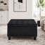 Pouf de rangement carré noir-2138305052