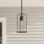 Luminaire suspendu d'extérieur noir à 1 ampoule H 15,37 po