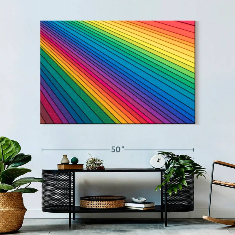 Hiltrud Rainbow Paper Stack, 34" H x 51" W