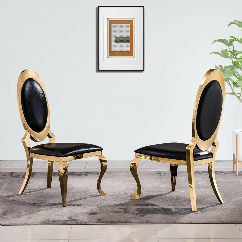 Ismah 18.9'' H Leather Upholstered Side Chair