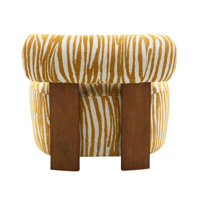 Tilton Zebra-Stripe Chenille Accent Chair