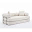 Canapé-lit pliant convertible, canapé convertible 4-en-1, 3 places, canapé-lit pliant, très grand lit, appartement, velours côtelé, beige-1417980130