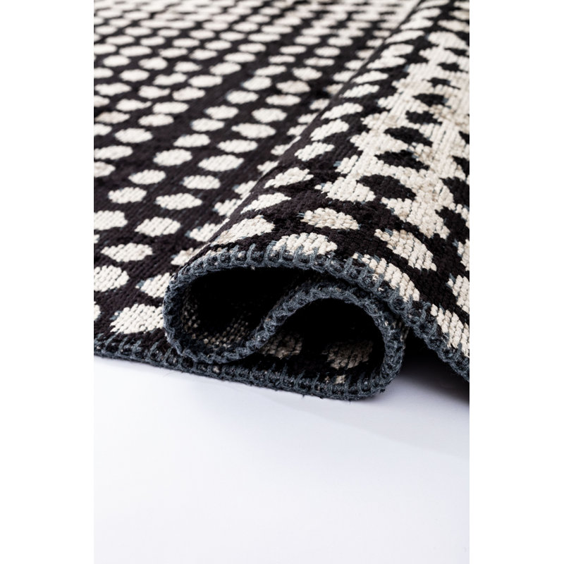 Rapture Beige/Black Geometric Luxury Area Rug, Rectangle 7'10" x 9'10"