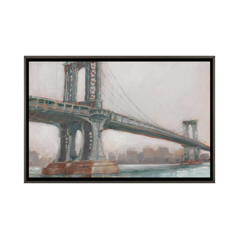 « Spanning the East River II » par Ethan Harper, reproduction d’art, Pas de tapis, H 26 po x l 40 po x 1,5 po